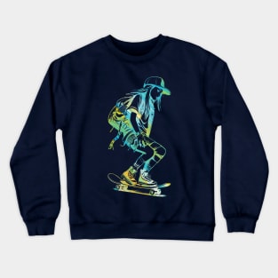 GIRL ON SKATEBOARD Crewneck Sweatshirt